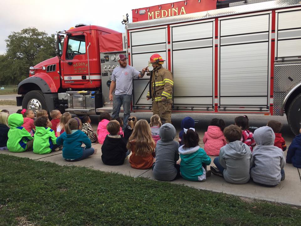 Medina Volunteer Fire Department Fire Fighter Educators and Children